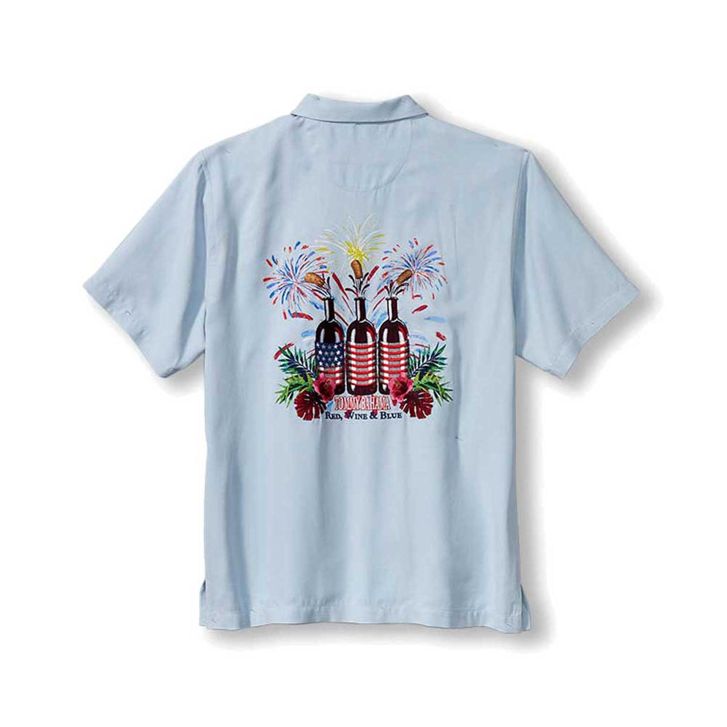 Tommy Bahama Stars, Stripes, and Wine Silk Camp Shirt - Cool