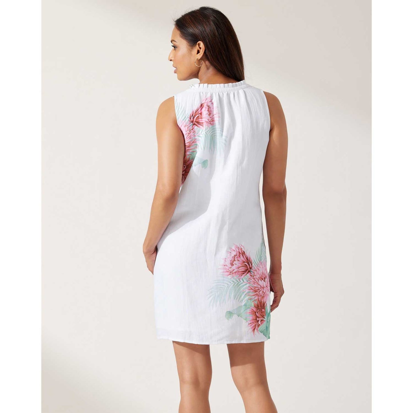 Tommy Bahama Breezy Botanical Engineered Split-Neck Dress - SS500409