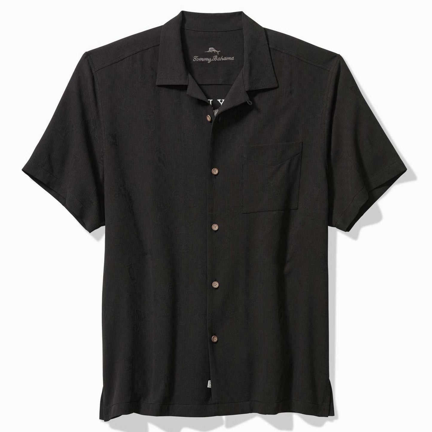 Tommy Bahama Here to Shake Things Up Silk Camp Shirt - Black