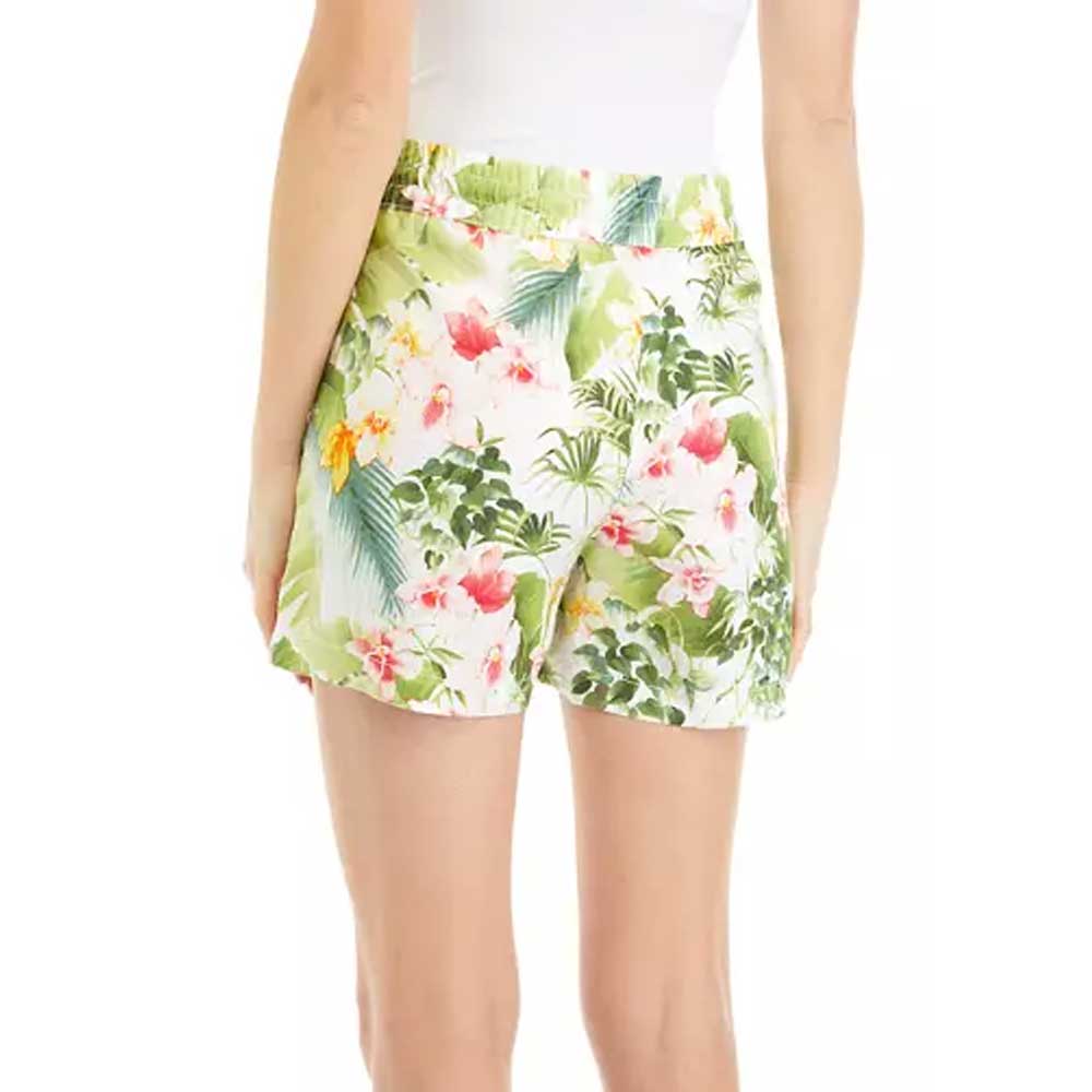 Tommy Bahama Women's Flora Riviera High Rise Easy Linen Shorts - White