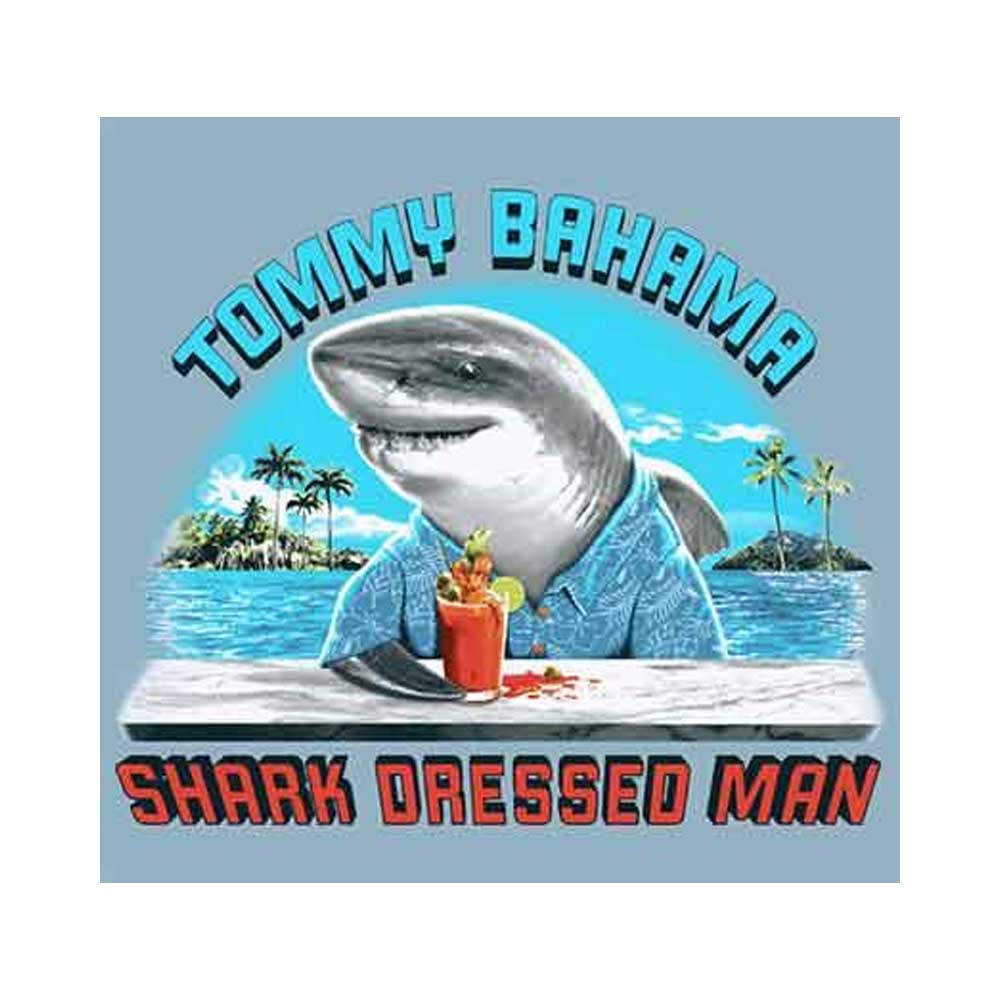 Tommy Bahama Shark Dressed Man T-Shirt - Blue Stream