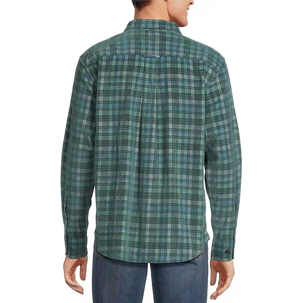 Tommy Bahama Coastline Cord Lagoon Checked Long Sleeve Woven Shirt - Deep Slate