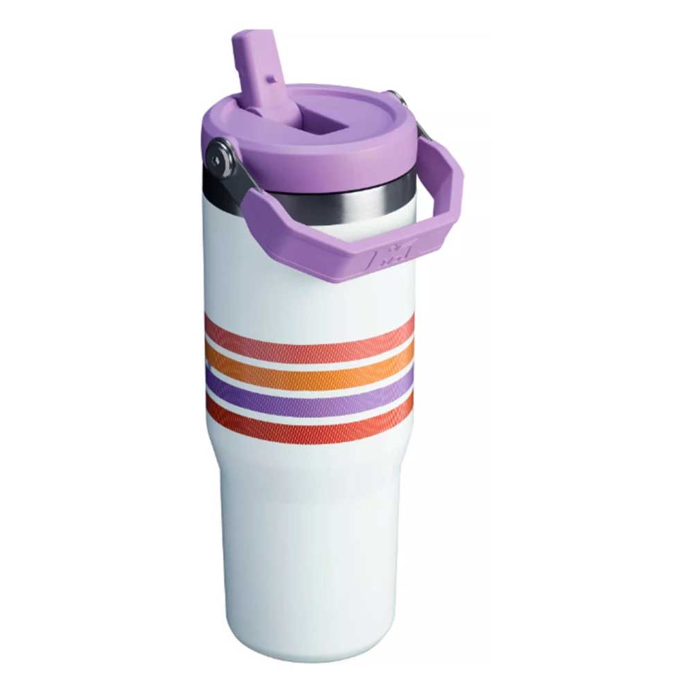 Stanley The Varsity Iceflow Flip Straw Tumbler 30 oz - Cream Lilac Stripe