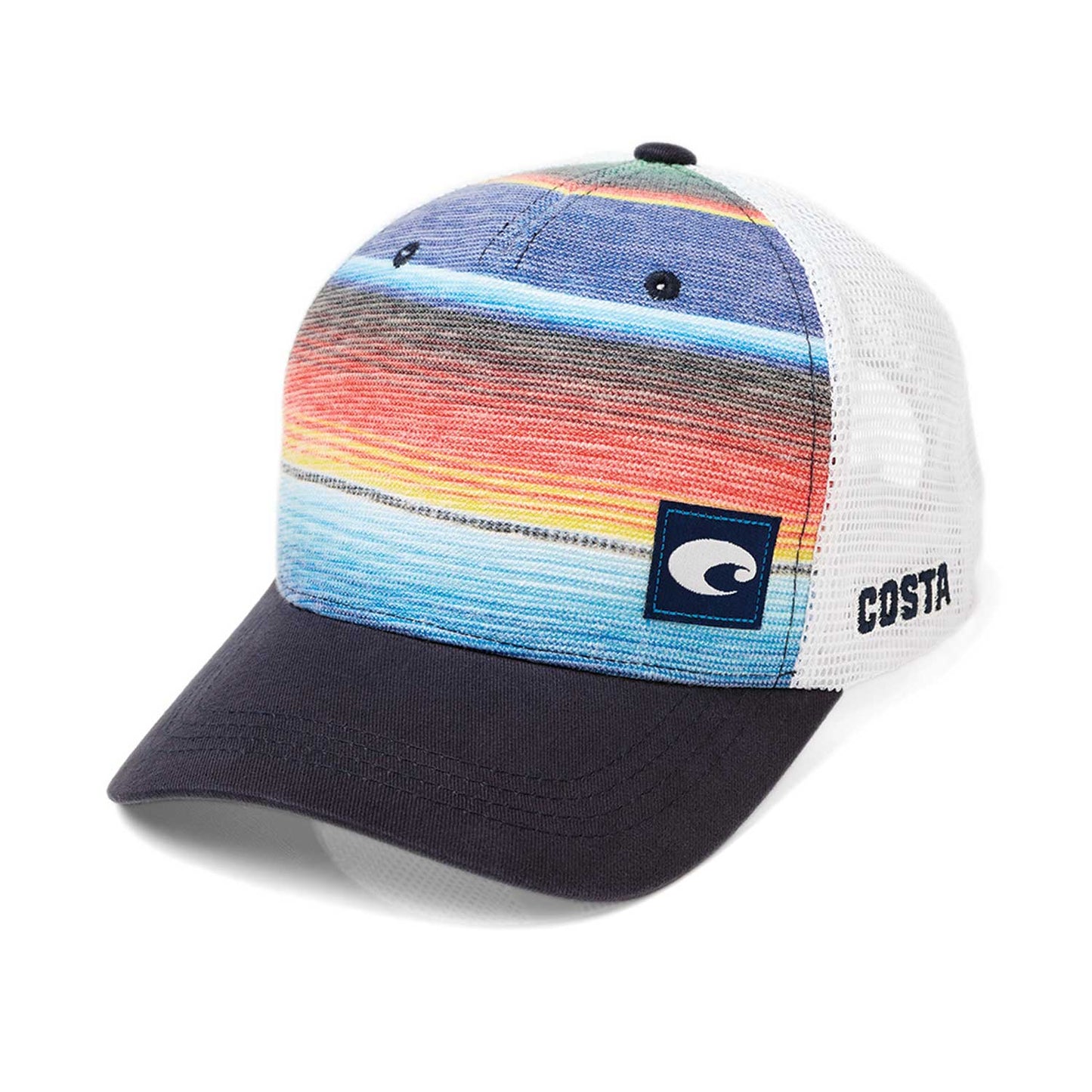 Costa Baja Stripe Trucker Hat - Blue