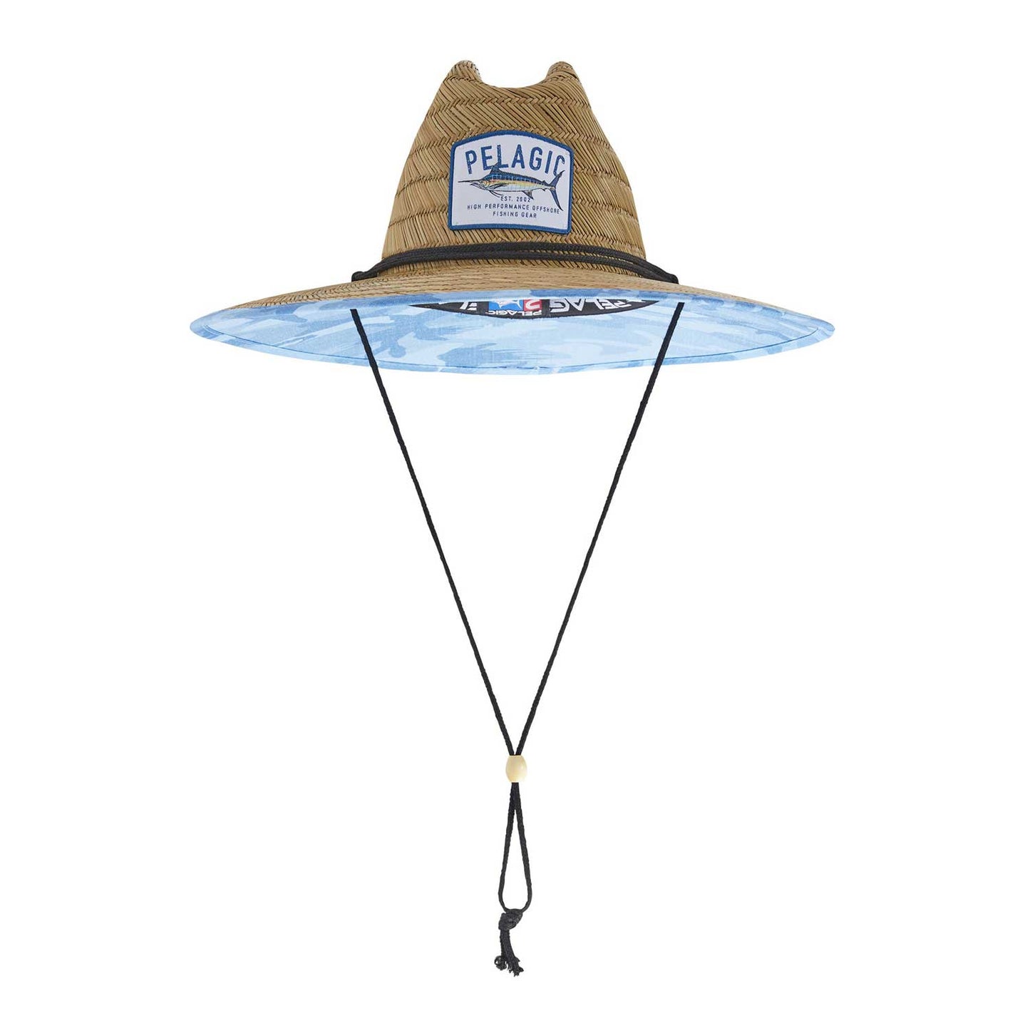 Pelagic Baja Fish Camo Straw Hat - Slate Blue