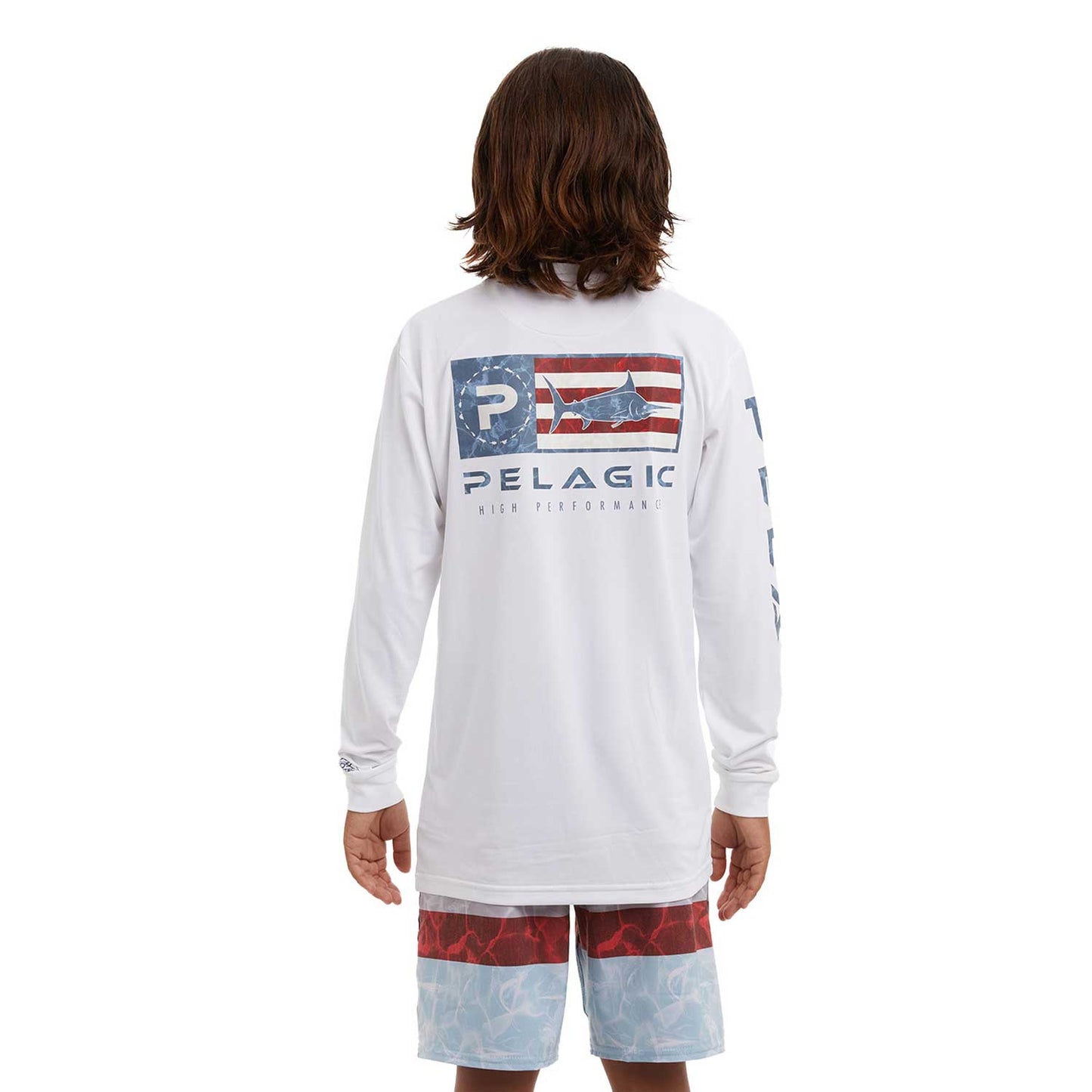 Pelagic Americamo Youth Aquatek Icon Fishing Shirt