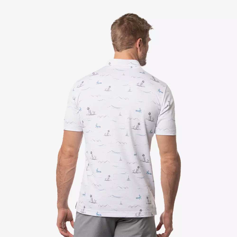 Travis Mathew Warp Drive Men's Performance Polo Shirt - White
