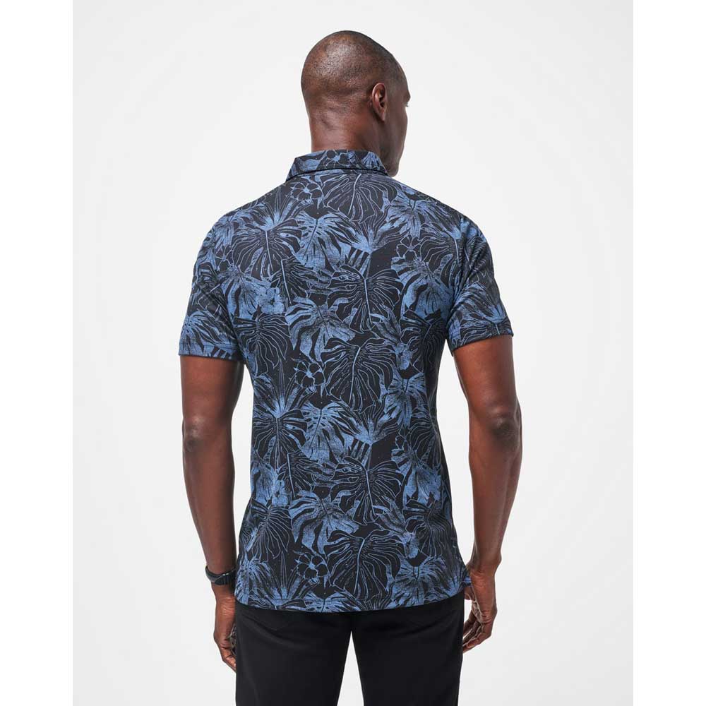 Travis Mathew Mainlanders Palm Print Polo Shirt - Black