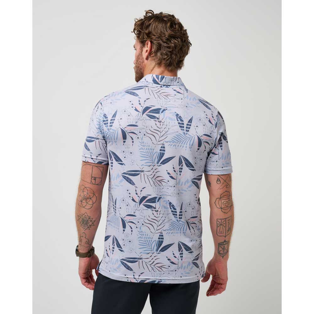 Travis Mathew Rip Current Men's Polo Shirt - Light Gray