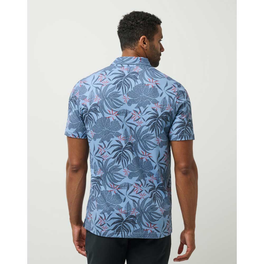 Travis Mathew Red Letter Day Patriotic Floral Men's Polo Shirt - Quiet Harbor