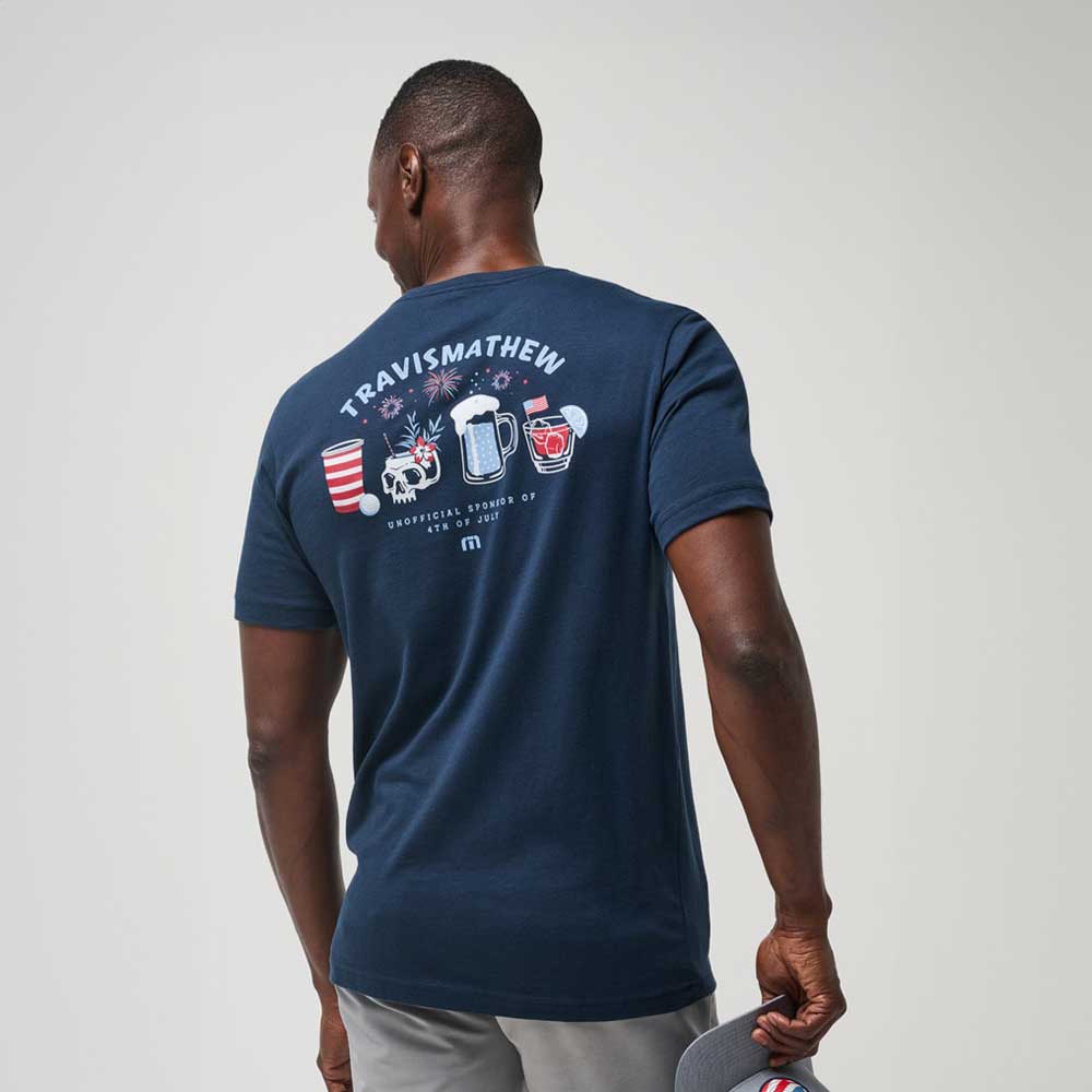 Travis Mathew Chug It Out Men's T-Shirt - Navy