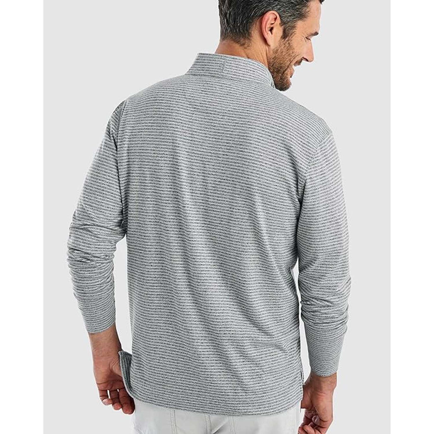 Johnnie-O Harvell Slub Striped 1/4 Zip Pullover