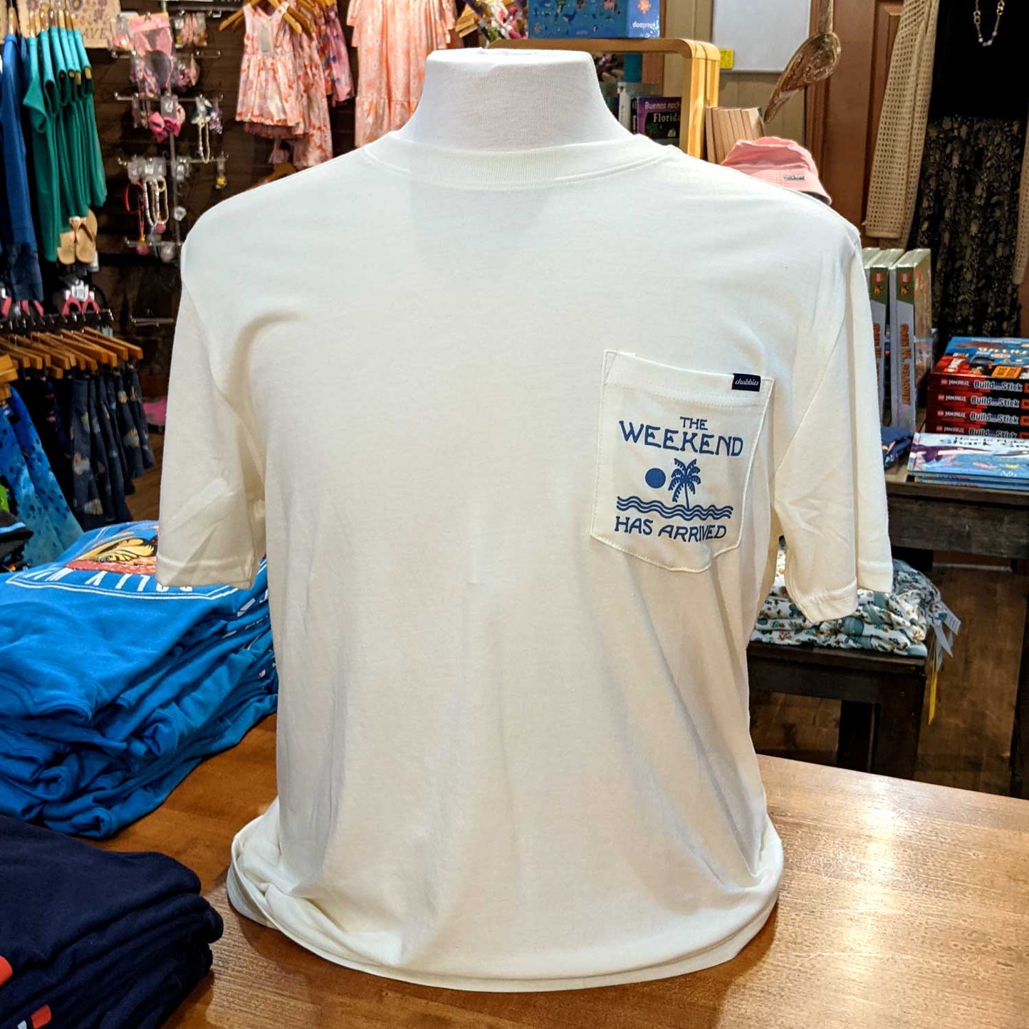 Chubbies The Palmy Weather T-Shirt - White - Weekend Has Arrived