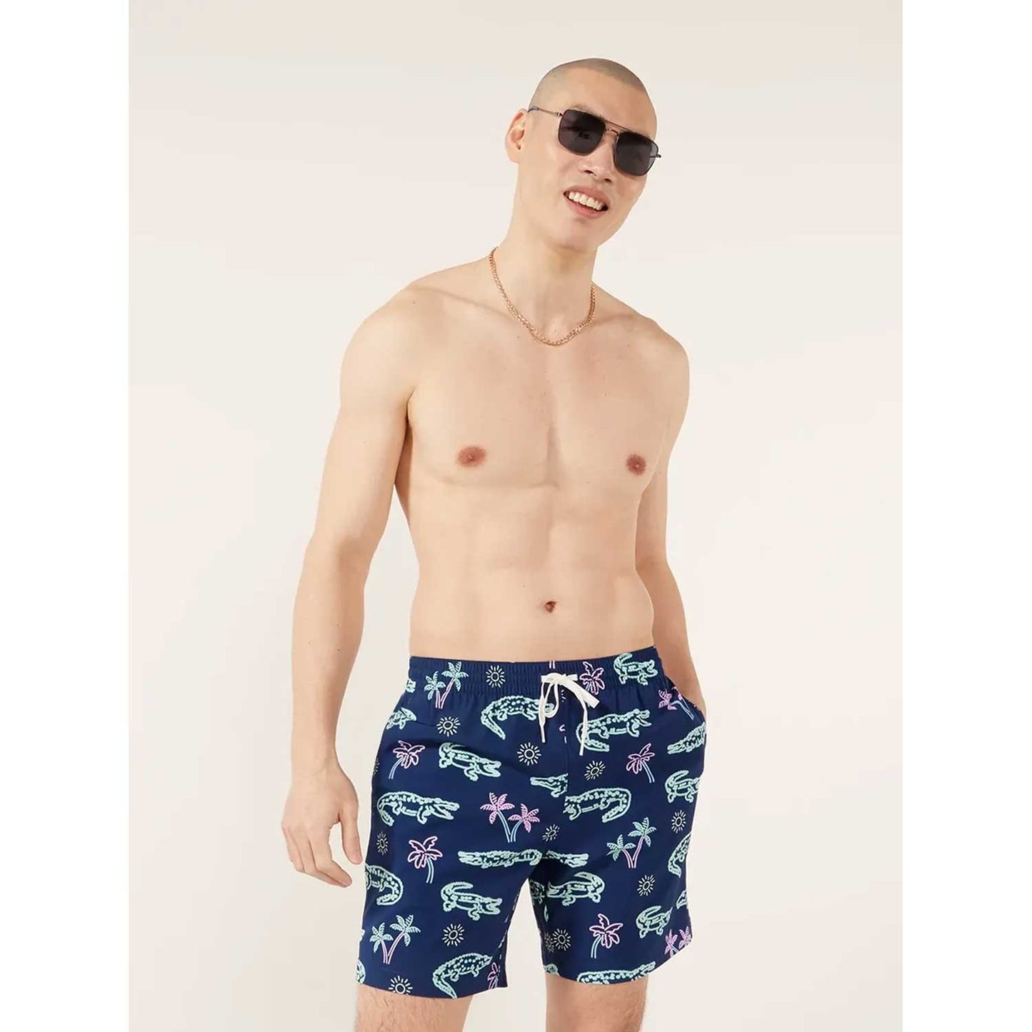 Chubbies The Neon Glades 7" Classic Swim Trunk - Navy