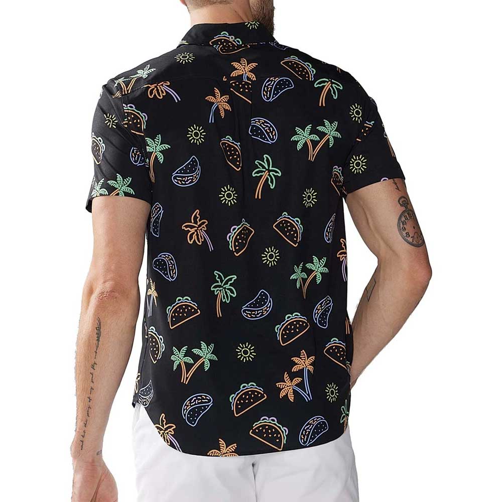 Men's Chubbies Performance Friday Button Up Shirt - Neon Snack Attack