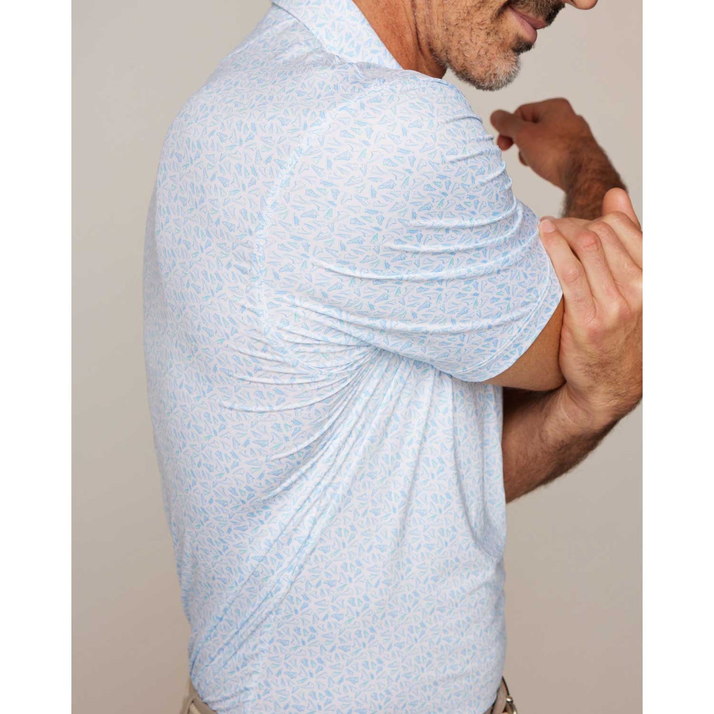 Johnnie-O Sneaks Printed Featherweight Performance Polo - Maliblu