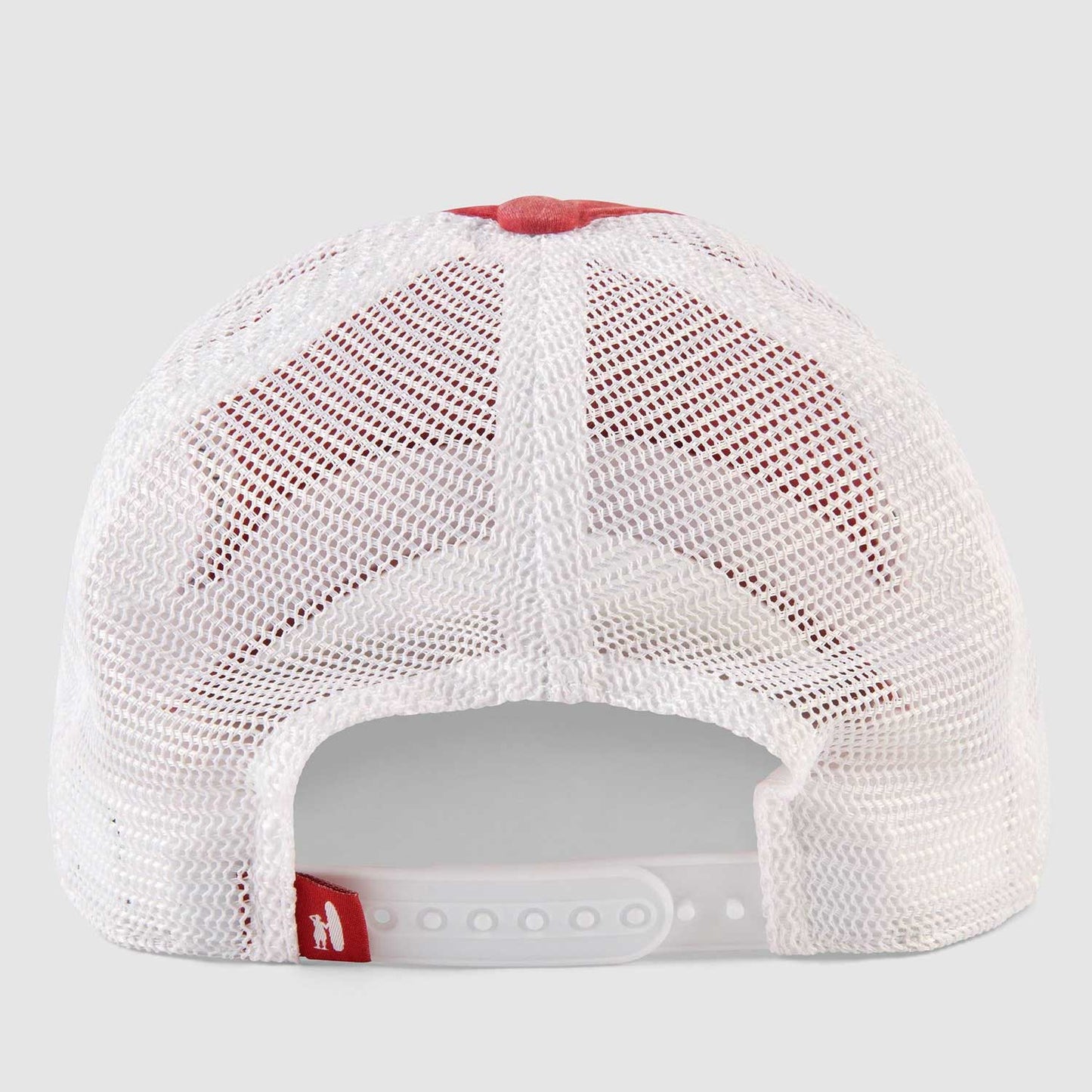 Johnnie-O Washed Deck Snapback Trucker Hat - Malibu Red