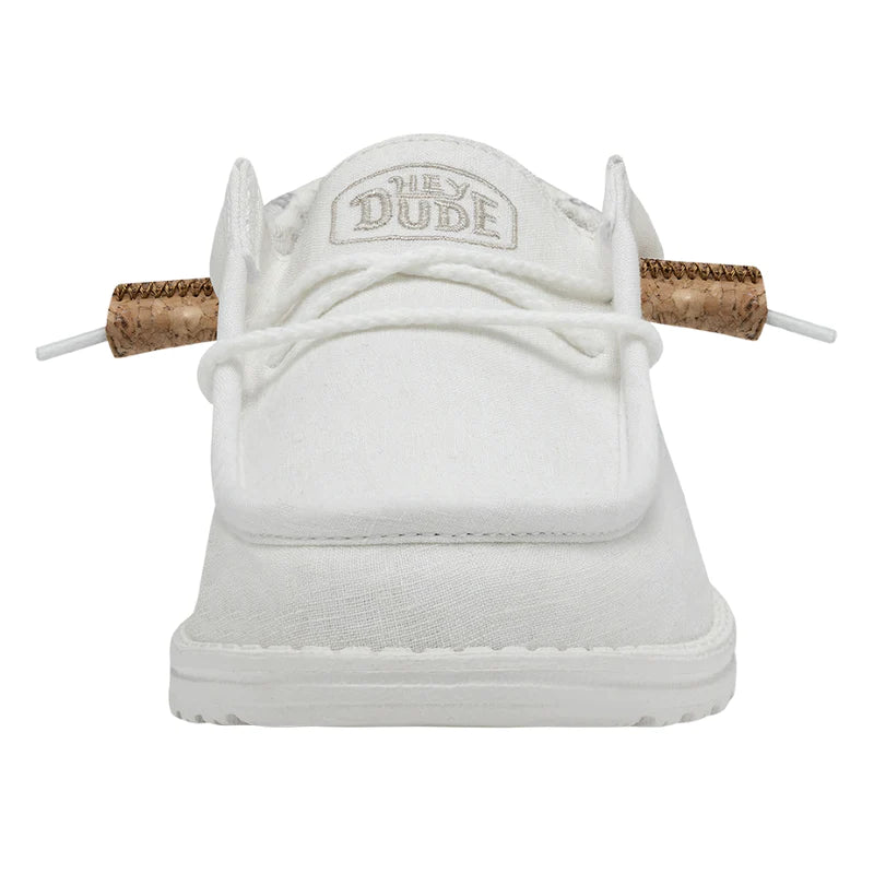 Heydude Shoes Wally Break Stitch White