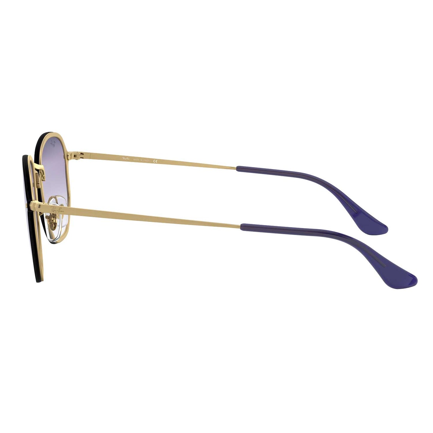Ray-Ban 0RB3579N Blaze Hexagonal Sunglasses - Gold Frame \ Violet Lens