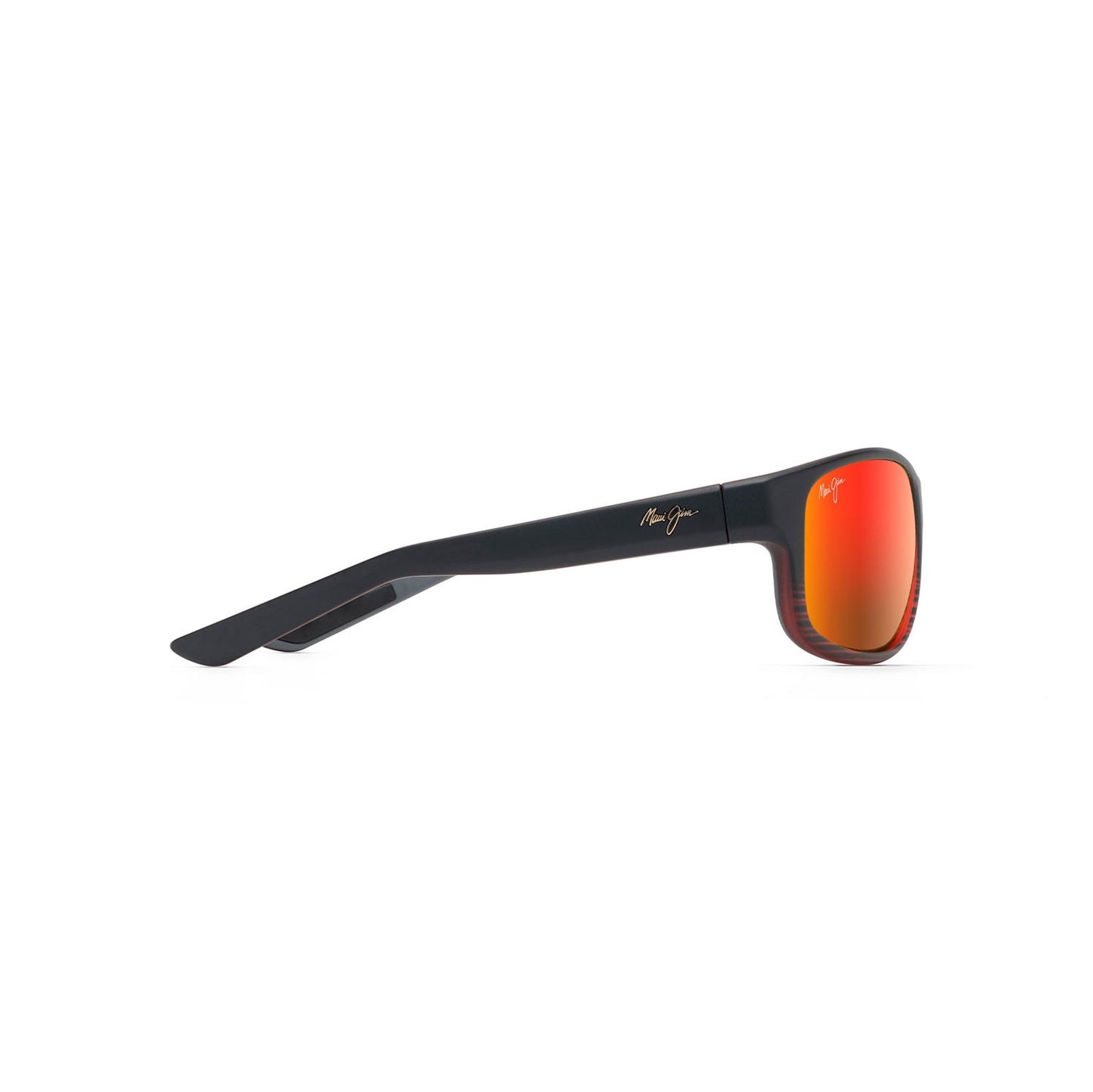 Maui Jim Sunglasses Kaiwi Channel Sunglasses Burgundy Strip Frame With Hawaii Lava Lens - Rm840-07C