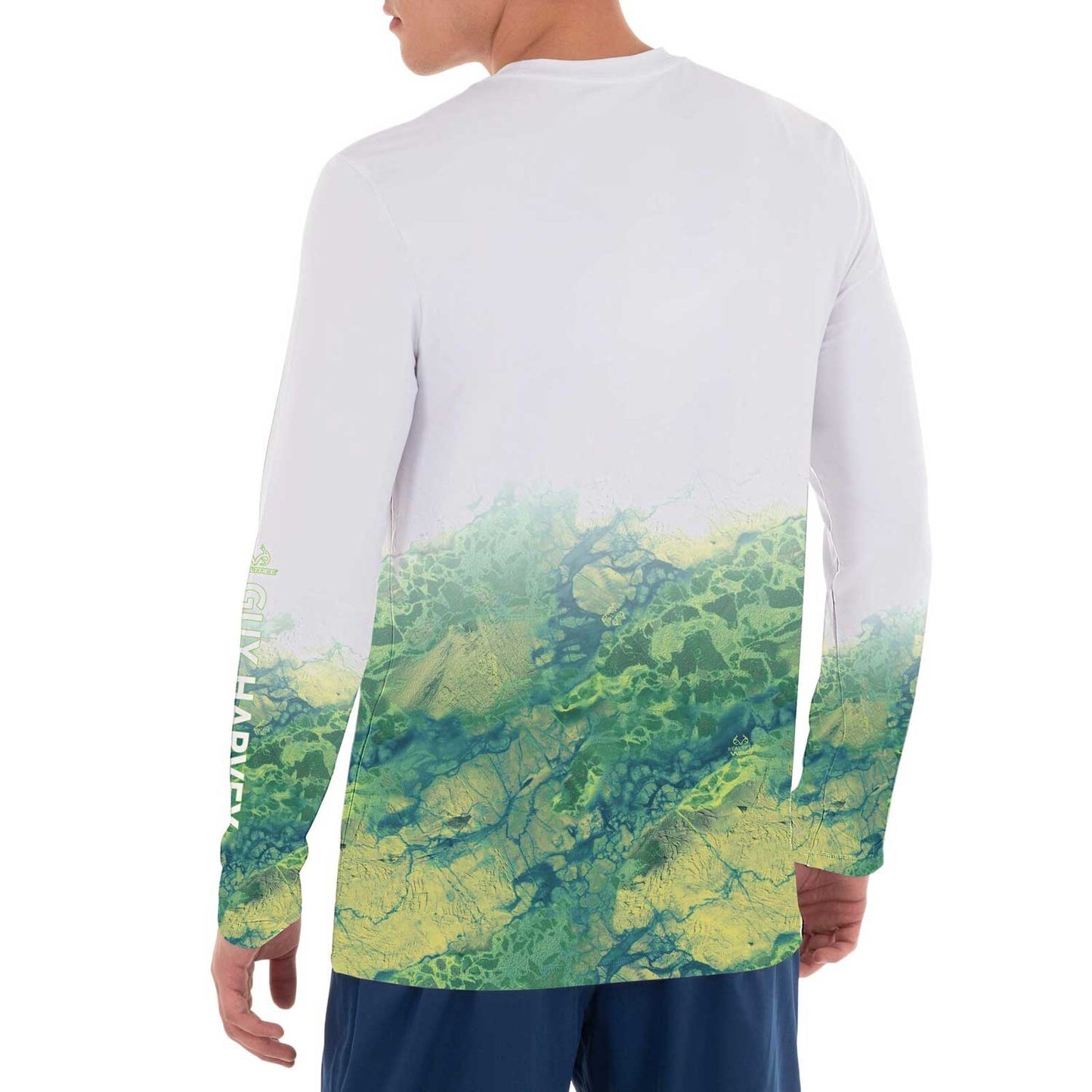Guy Harvey Long Sleeve T-Shirt Performance Sun Protection Shirt - Camo Leap