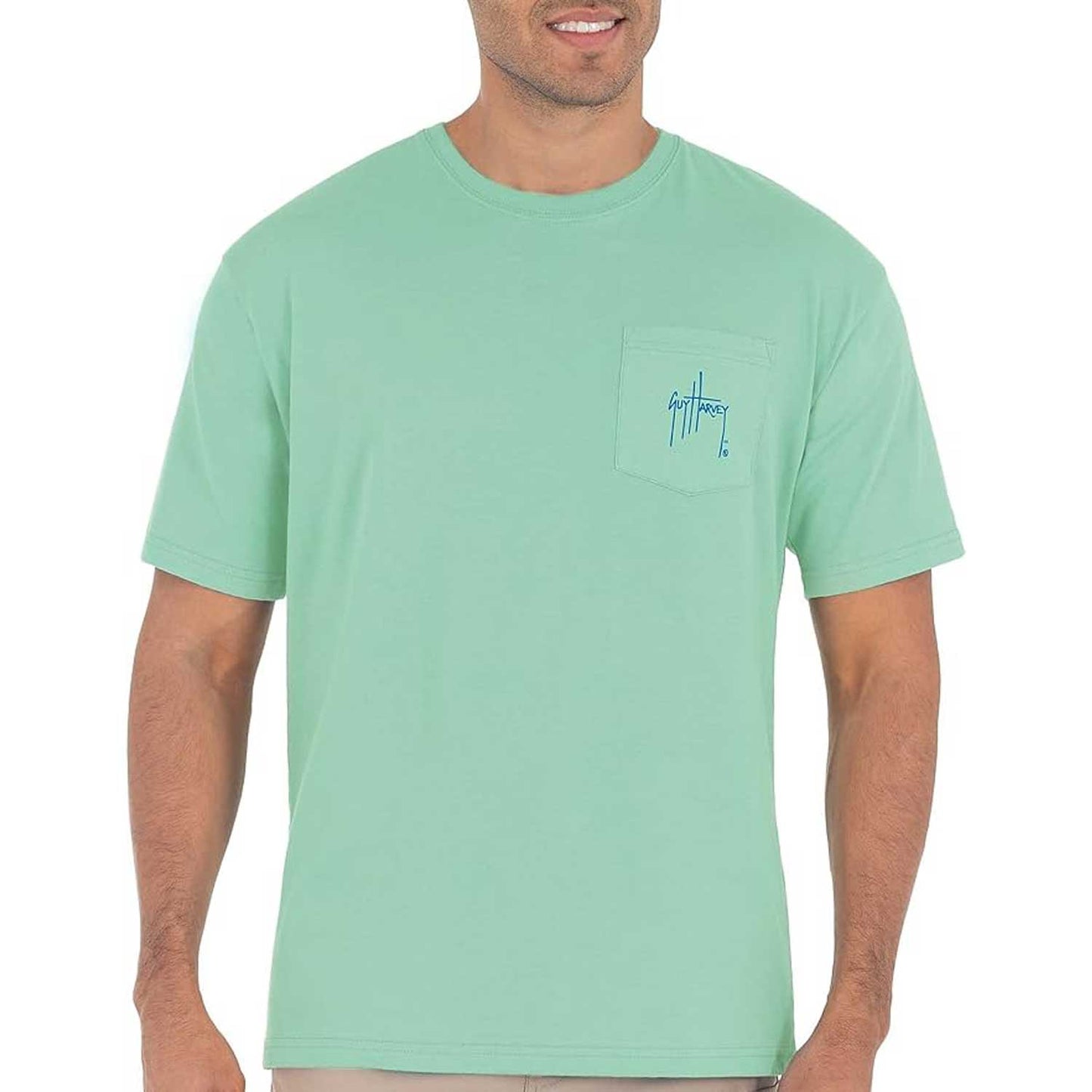 Guy Harvey Men’s Billfish Collection Short Sleeve T-Shirt - Beach Glass - 1FY1126