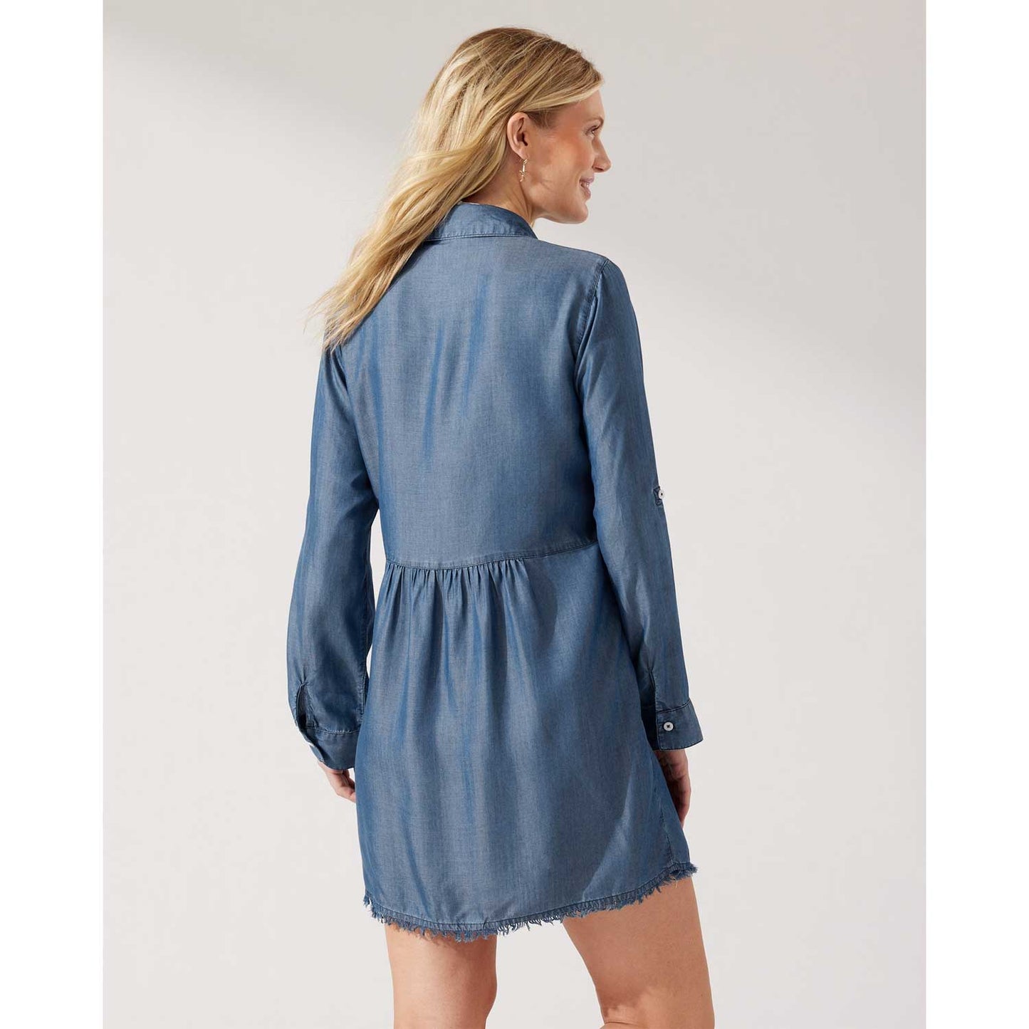 Tommy Bahama Women's Chambray Boyfriend Beach Shirt