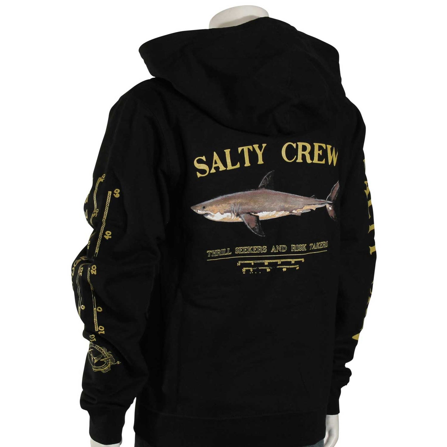 Salty Crew Bruce Boy's Hooded Fleece Hoodie - Black