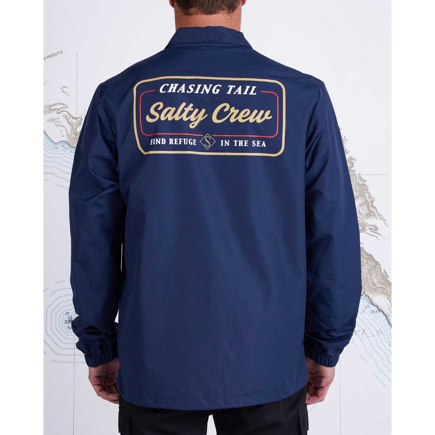 Salty Crew Marina Coaches Jacket Men's- Navy