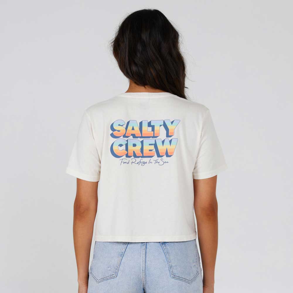 Salty Crew Summertime Women's Short Sleeve Crop T-Shirt - White