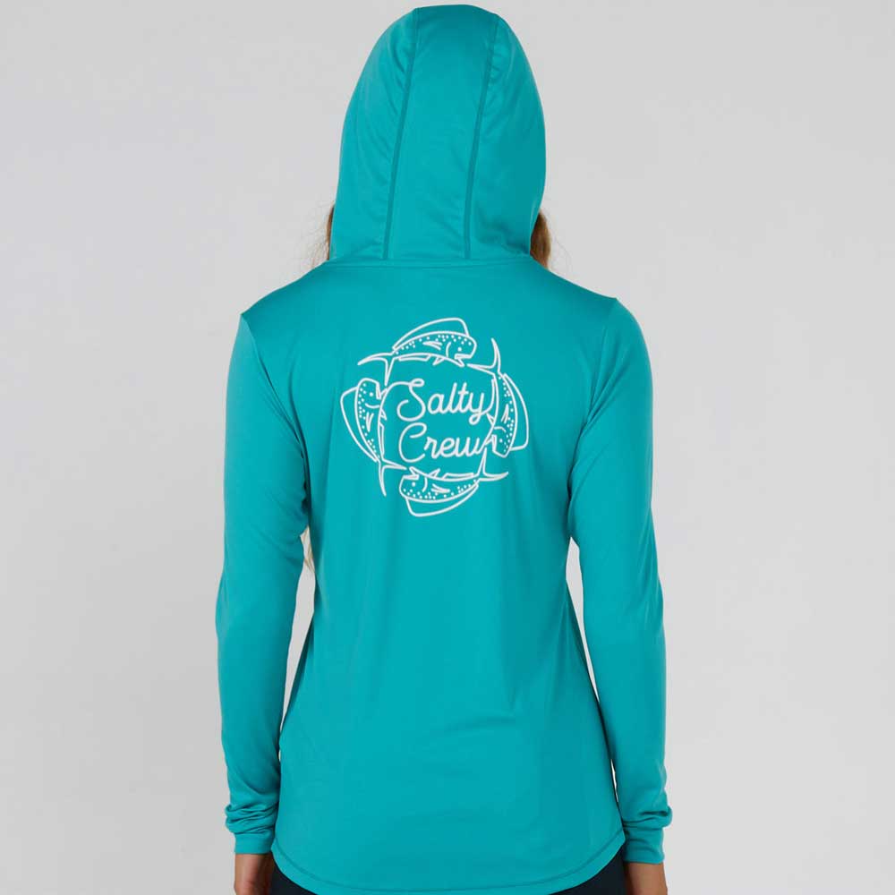 Salty Crew Drawn in Circles Women's Sun Shirt Long Sleeve - Sea Green