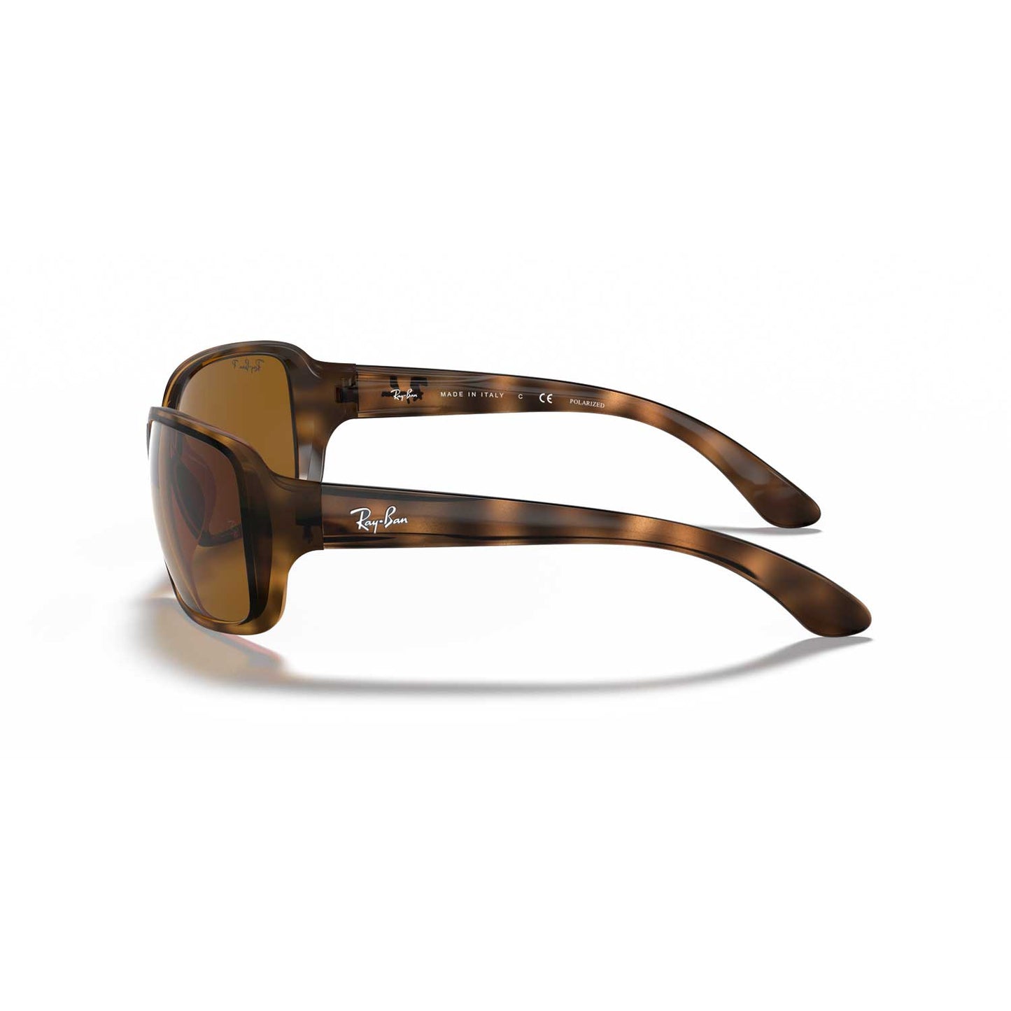 Ray-Ban RB4068 Polarized Sunglasses - Polished Havana Frame - Brown Lenses