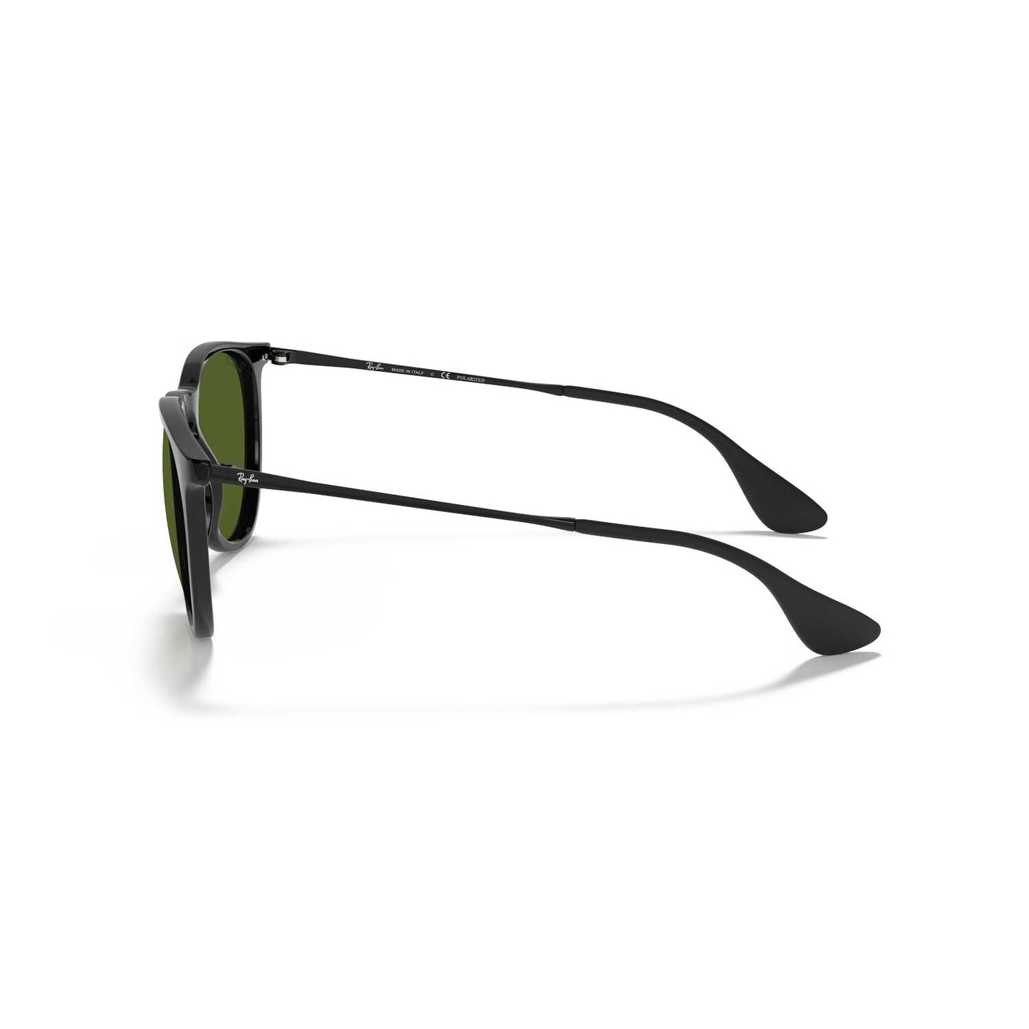Ray-Ban Erika Classic Polarized Sunglasses - Polished Black Frame - Green Lenses