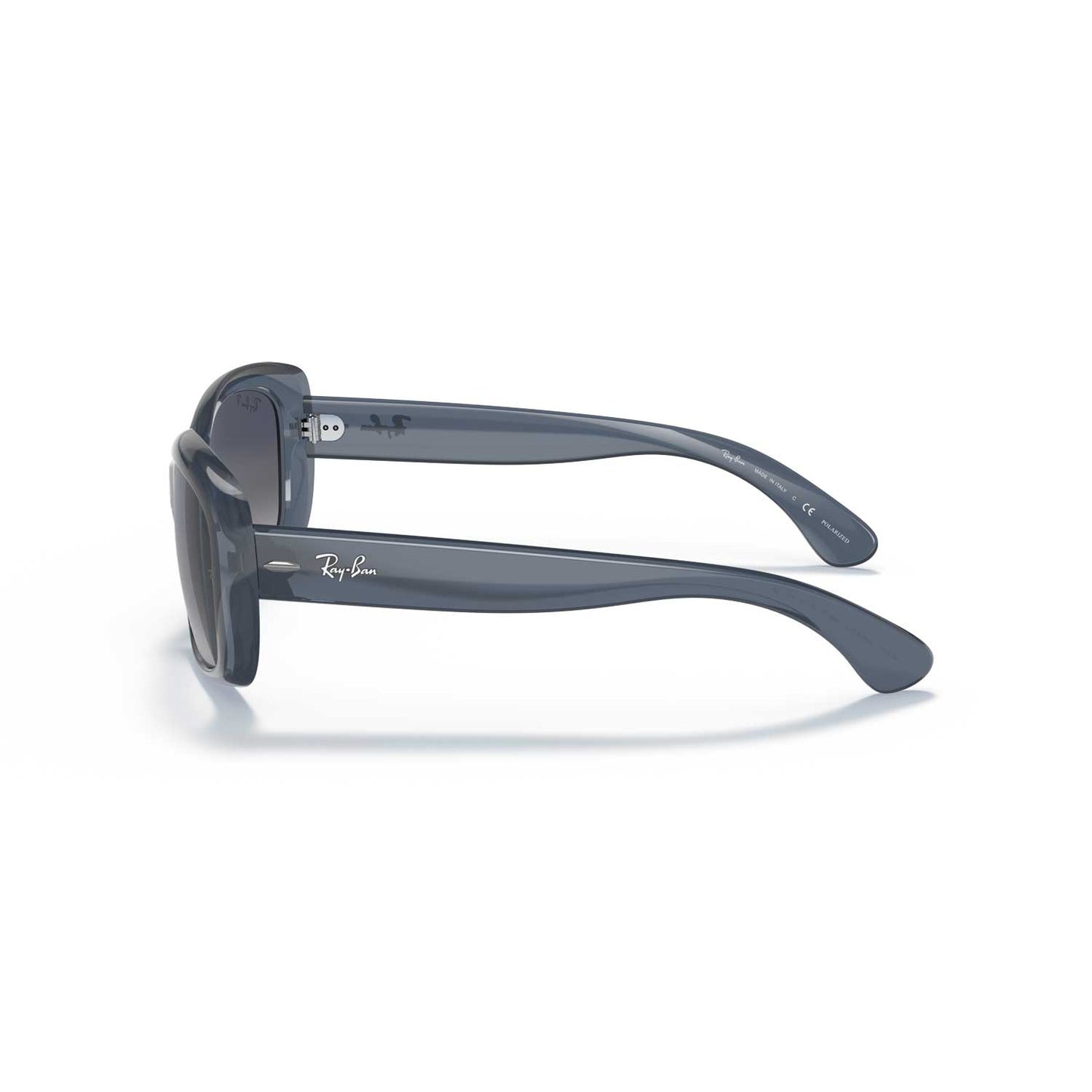 Ray-Ban Jackie Ohh Transparent Polarized Sunglasses - Polished Transparent Blue Frame - Blue Lenses