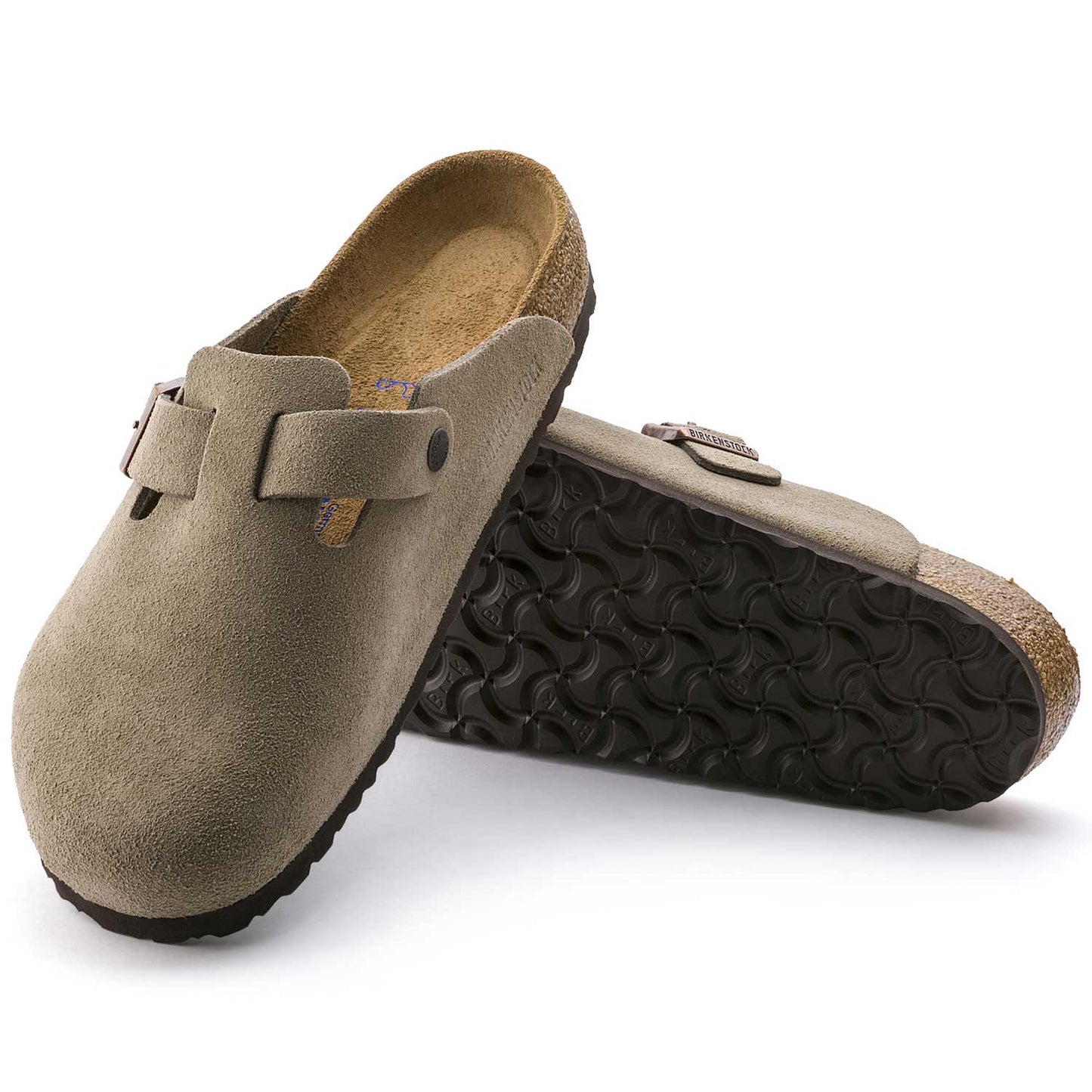 Birkenstock Boston Soft Footbed Suede Leather Clog Sandal
