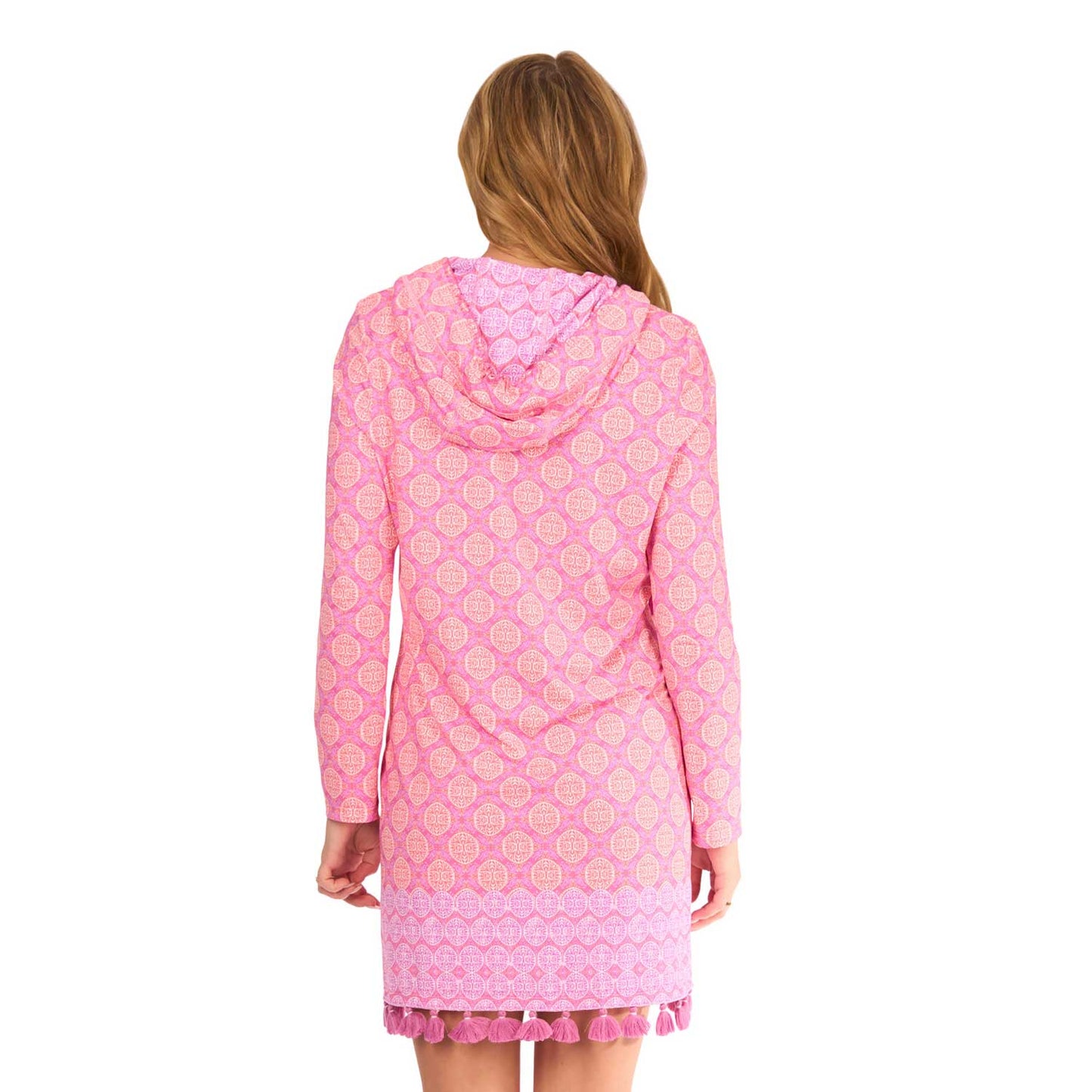 Cabana LIfe Provence Coverluxe Hooded Cover Up - Pink