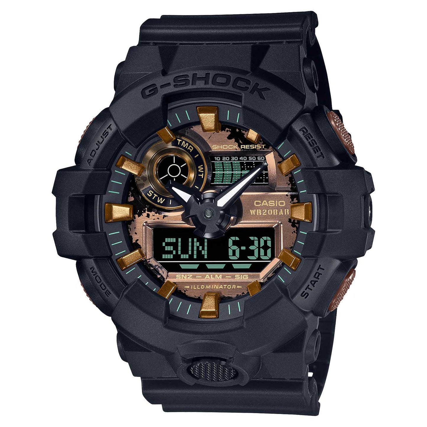 Casio G-Shock GA700RC-1A Analog\Digital Watch | Black\Rust