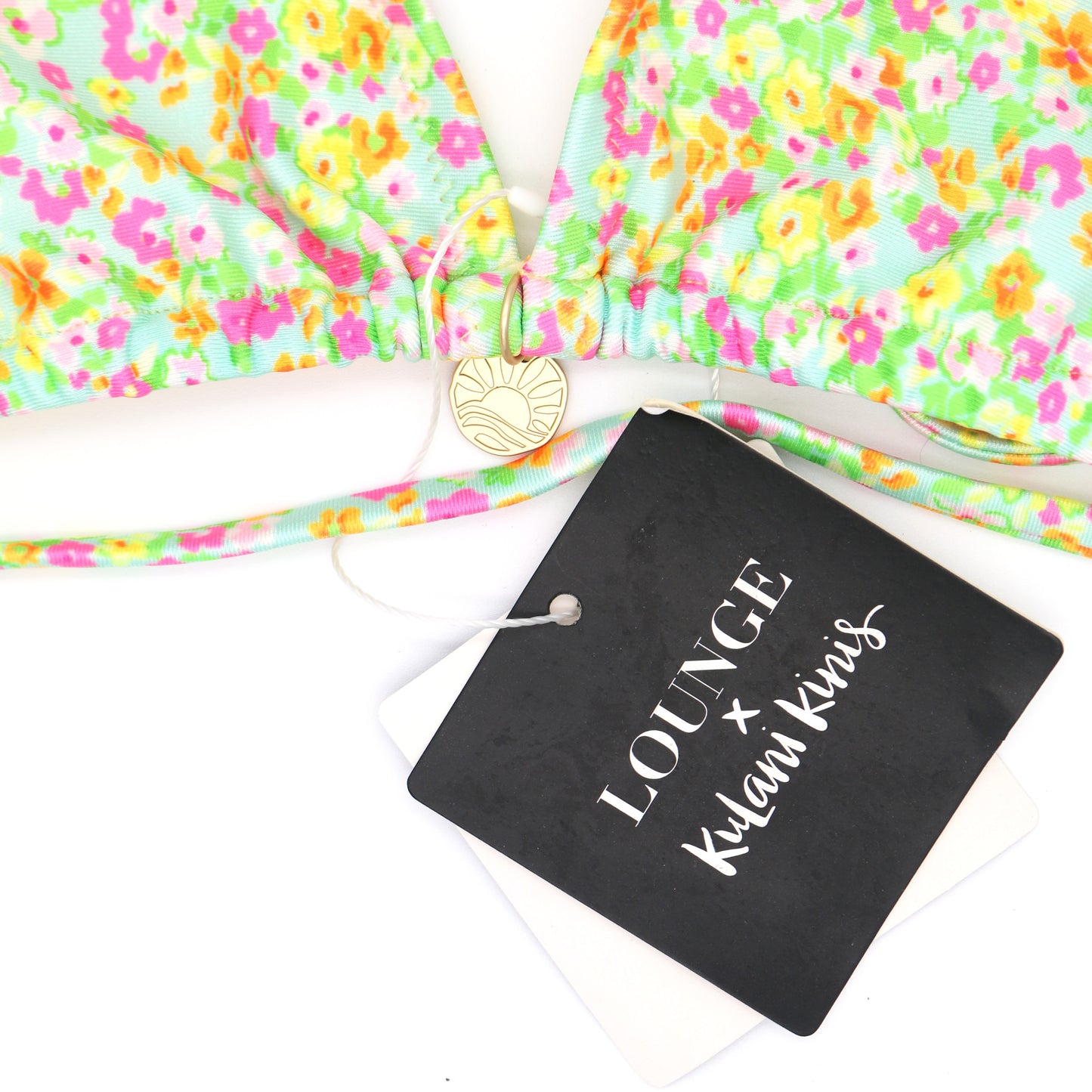 Kulani Kinis Halter Bralette Bikini Top - Wildflower