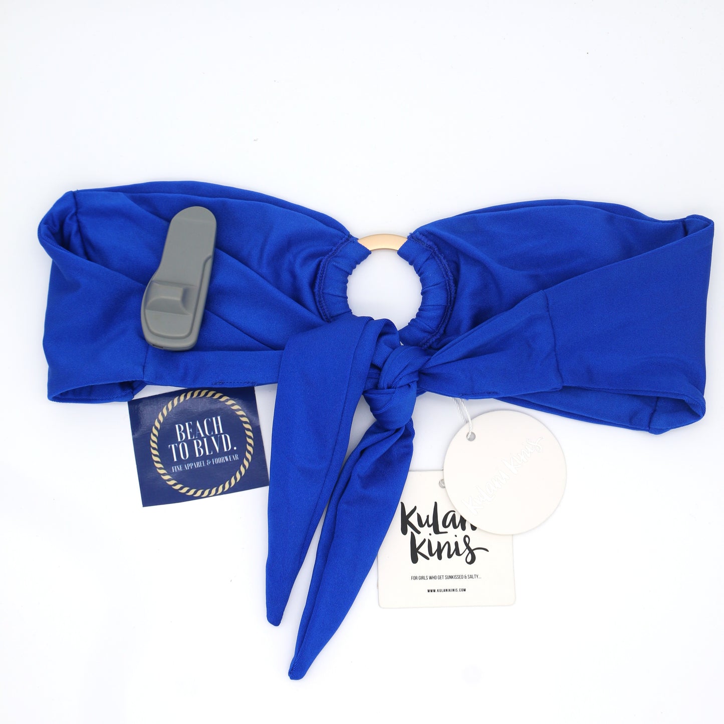 Kulani Kinis Strapless Bandeau Bikini Top- Malibu Blue