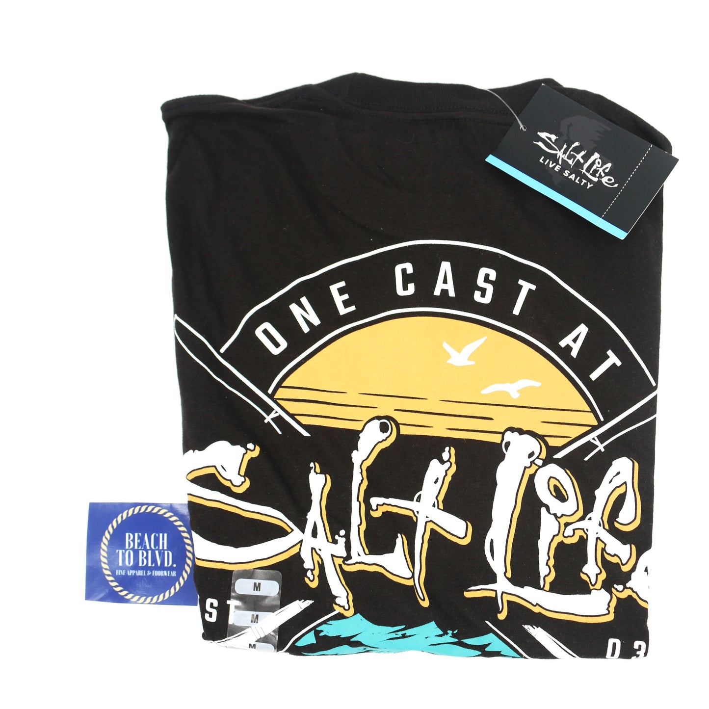SALT LIFE Men’s One Cast At A Time Short Sleeve Tee