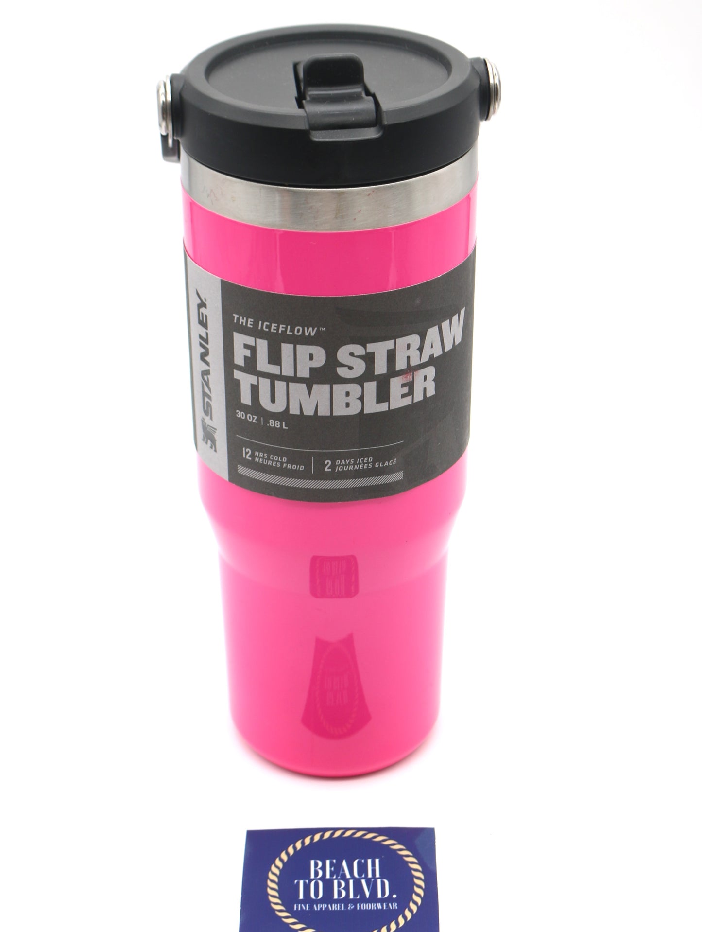 Stanley The Iceflow Flip Straw Tumbler - Neon Pink 30 Ounces