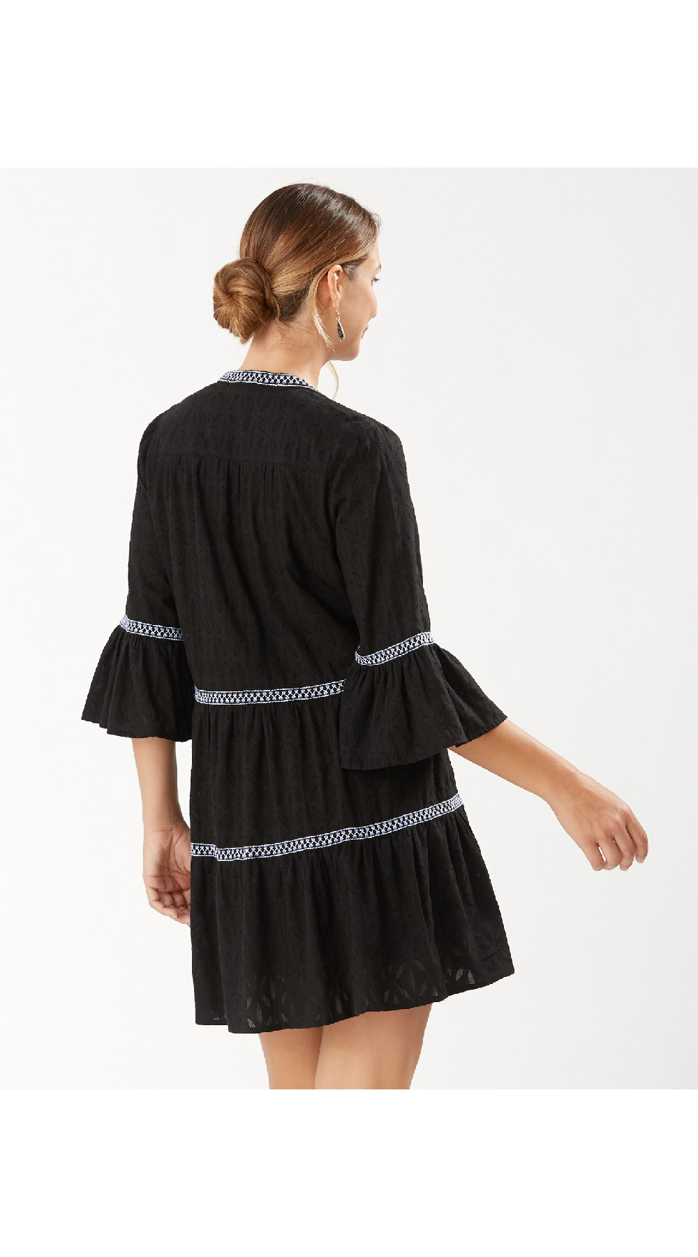Tommy Bahama Cotton Clip Embroidered Tier Dress - SS500113