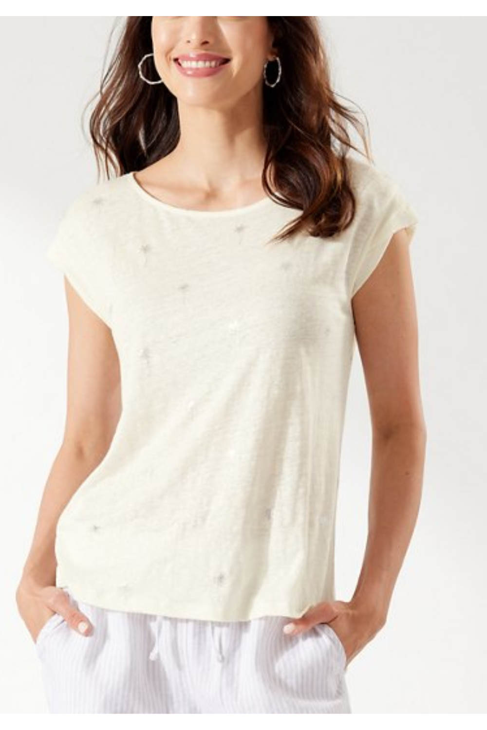 Tommy Bahama Linnea Twist Palm Tree Tee - SW221414