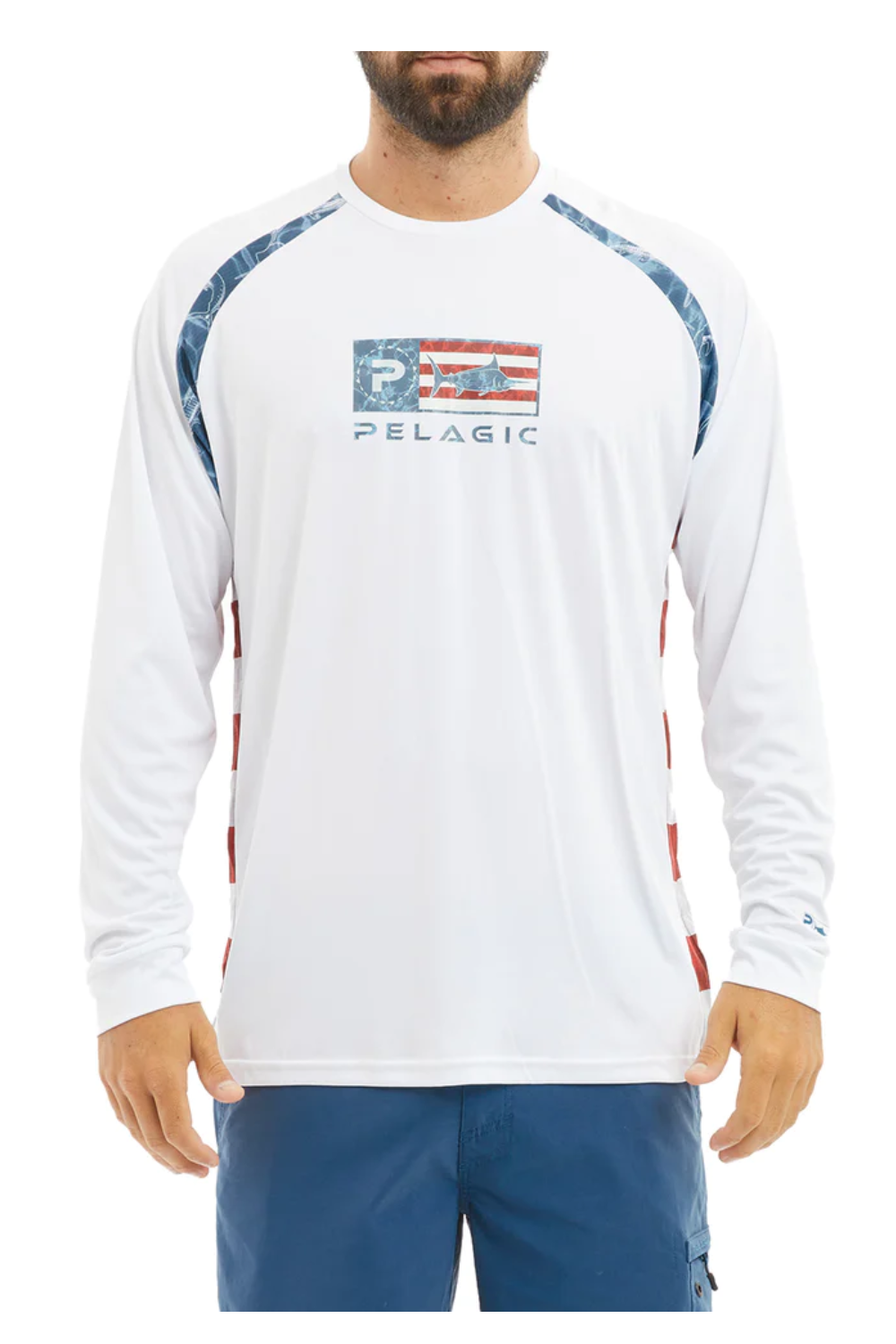 Pelagic Vaportek Sideline - Americamo - Long Sleeve Shirt Men's
