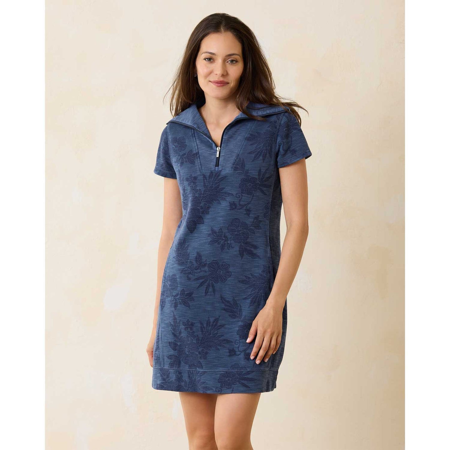 Tommy Bahama Tobago Bay Blooms Half-Zip Collared Dress