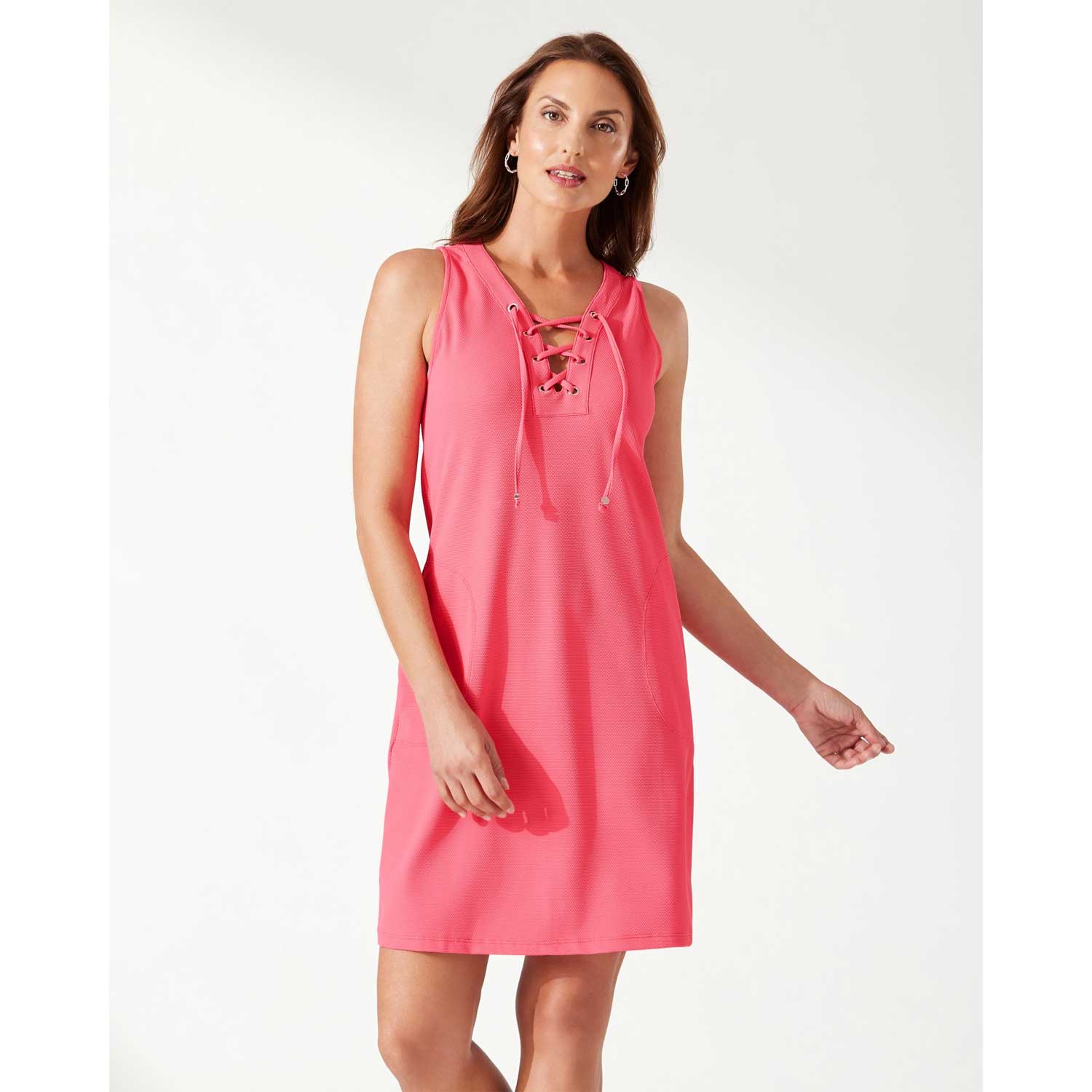 Tommy Bahama Island Cays Stripe Spa Lace Up Spa Dress - BeachToBlvd