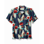 Tommy Bahama Cardona Blooms Fronds Away Silk Camp Shirt - Deep Space - BeachToBlvd
