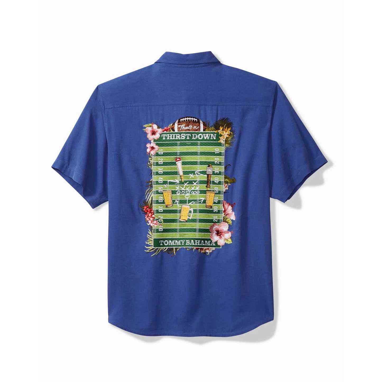 Tommy Bahama Thirst Down Silk Camp Shirt - Mazarine Blue