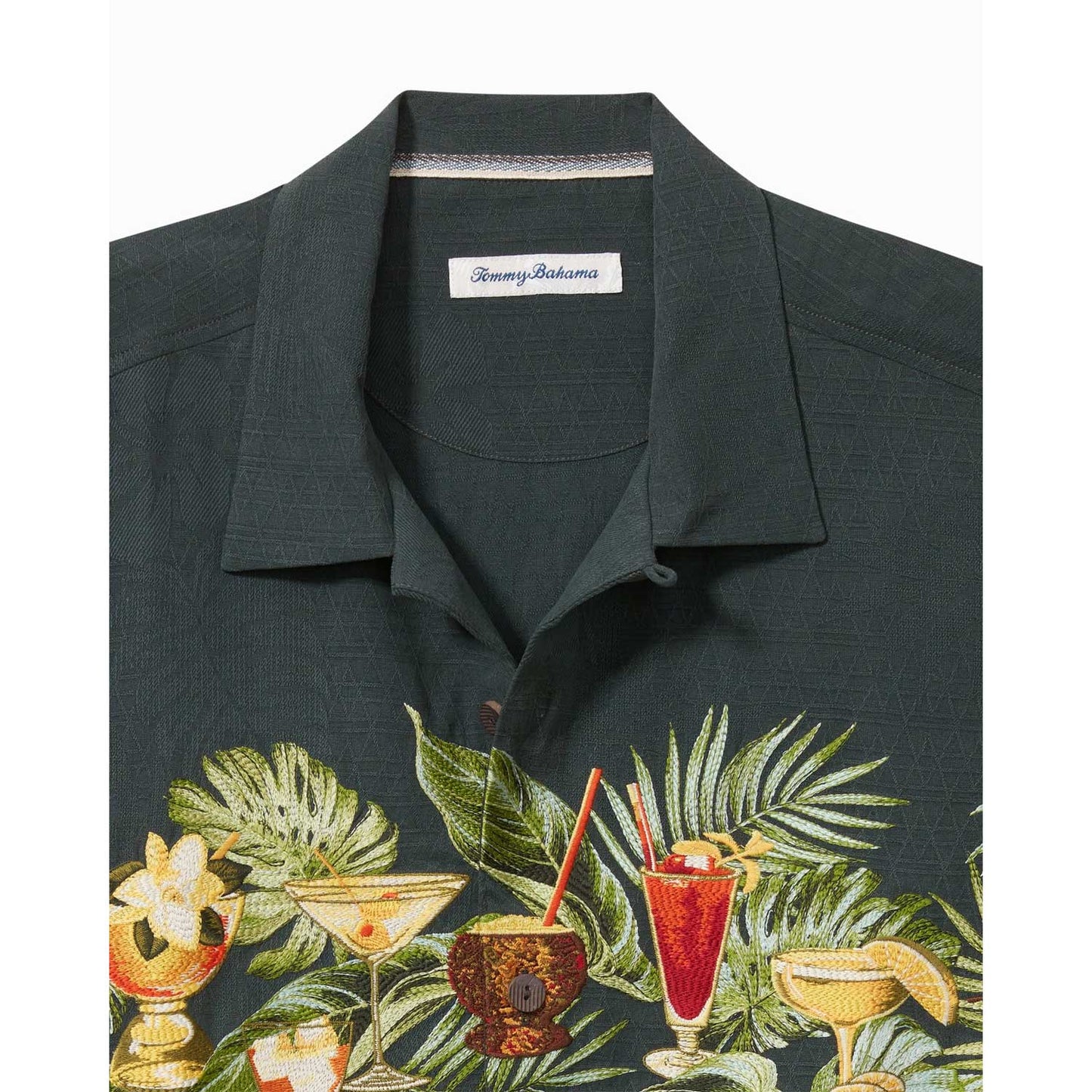 Tommy Bahama Making Spirits Bright Silk Camp Shirt - Slate