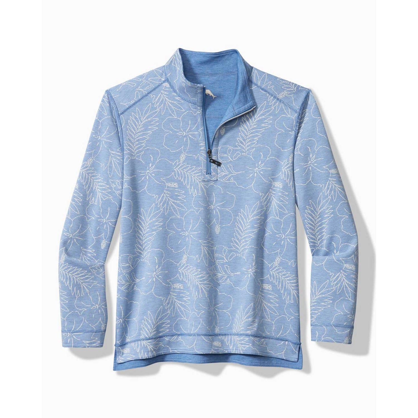 Tommy Bahama Coasta Beach Reversible Half-Zip Sweatshirt - Palace Blue Heather